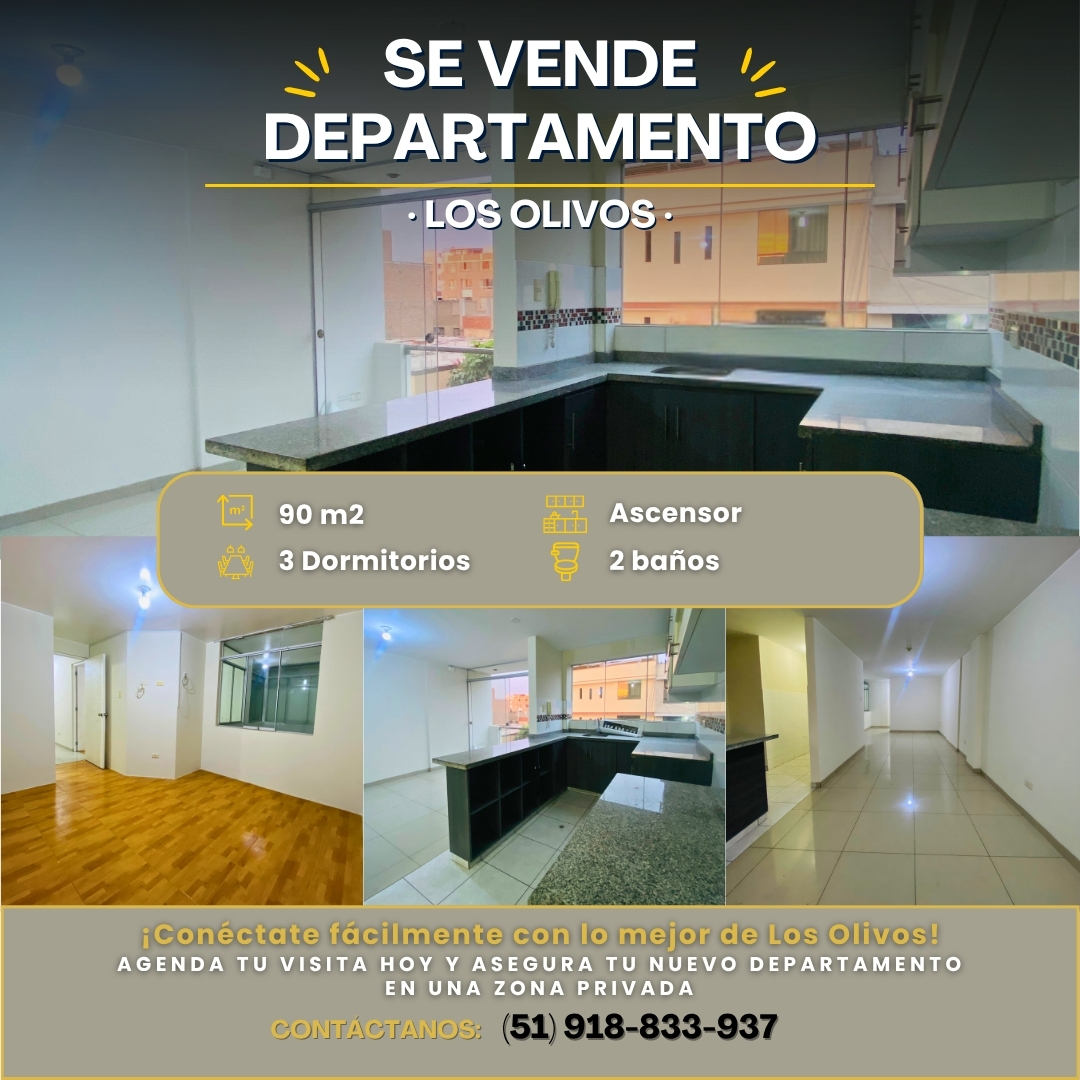 ¡Oportunidad Única en Los Olivos! Compra tu Departamento con Todo Cerca