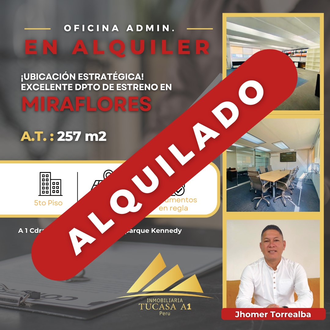 ¡TU OFICINA SOÑADA EN EL CORAZÓN DE MIRAFLORES YA ESTÁ LISTA!